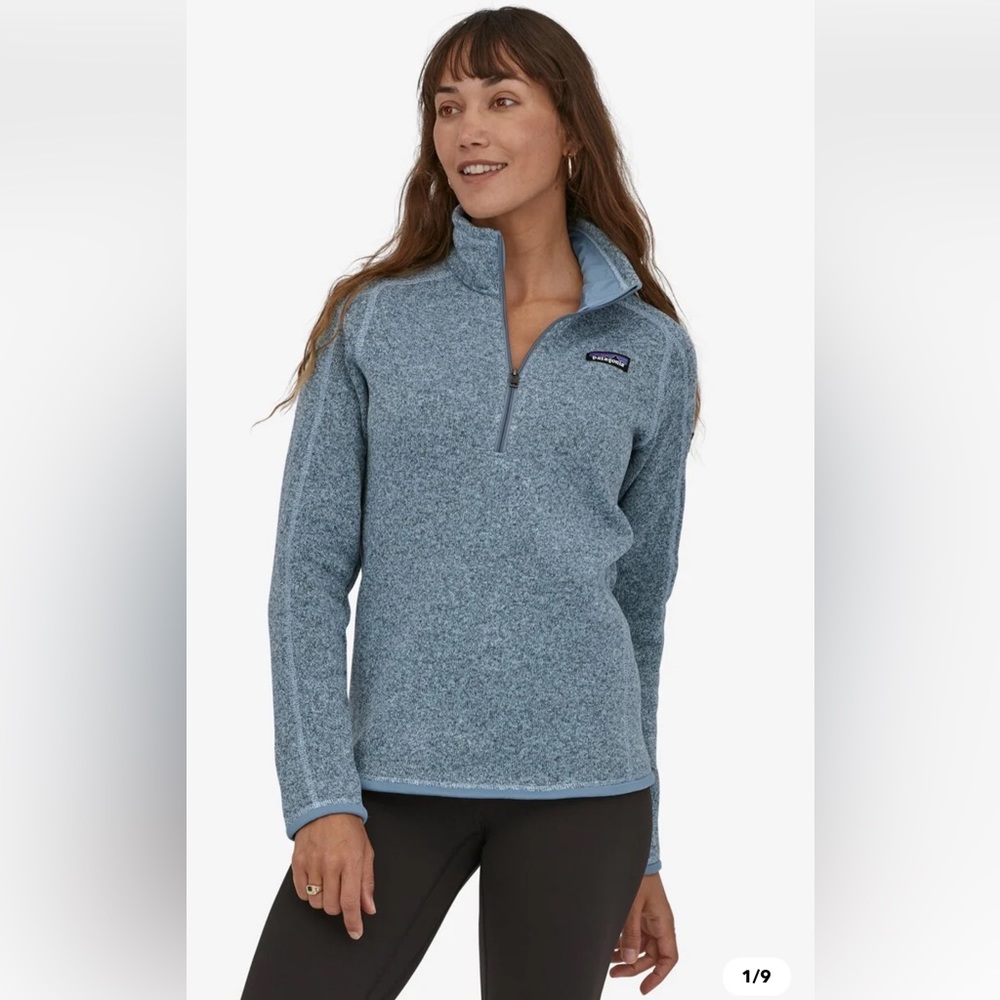 Patagonia Better Sweater Women’s 1/4 Zip Fleece Pullover Size Small Steam Blue - Picture 1 of 9